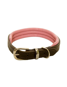 DH collar de cuero acolchado talla 28-33