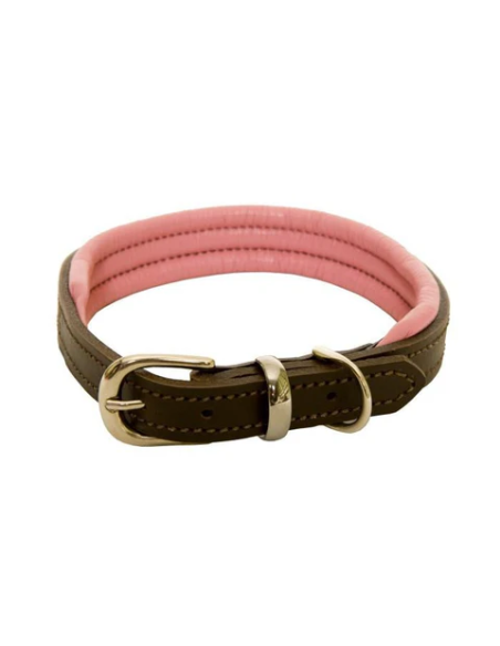 DH collar de cuero acolchado talla 28-33